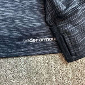 Women’s Under‎ Armour Charcoal Striped Performance Shirt Fitted All Season Gear